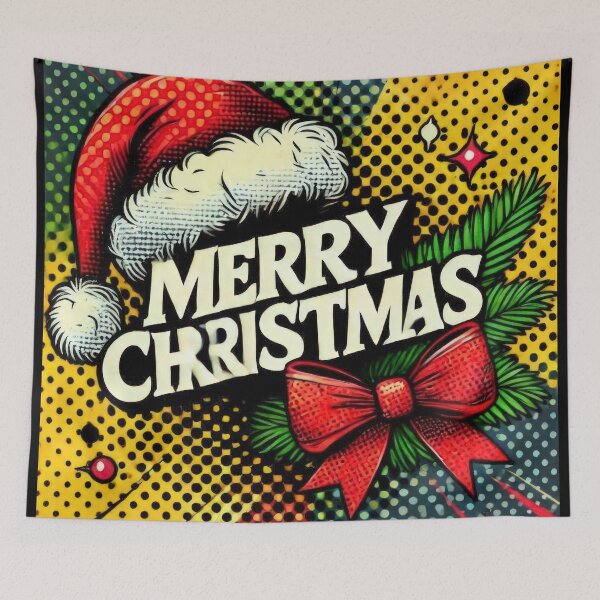 Item preview, Christmas Vintage pop art Santa hat with ribbon,christmas Santa hat ,christmas Vintage designed and sold by Expressions-Sel.