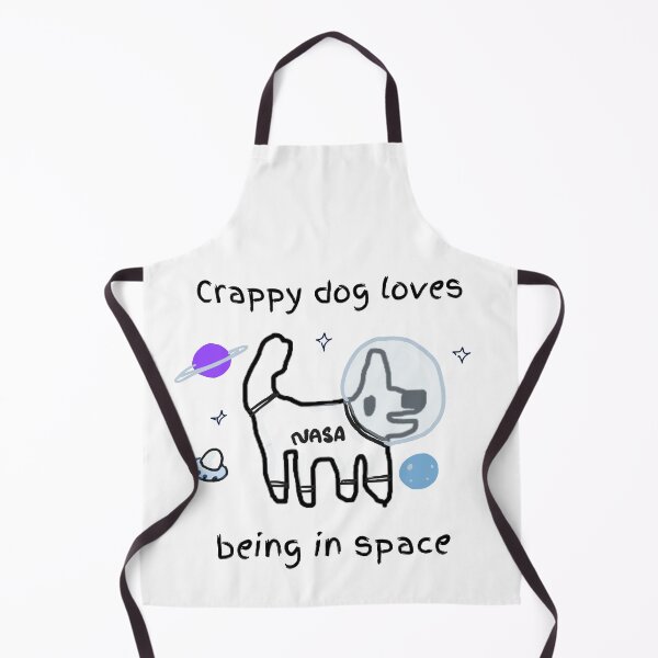 Item preview, Crappy dog loves space... nobody can hear you poop! designed and sold by TheRubberOnion.