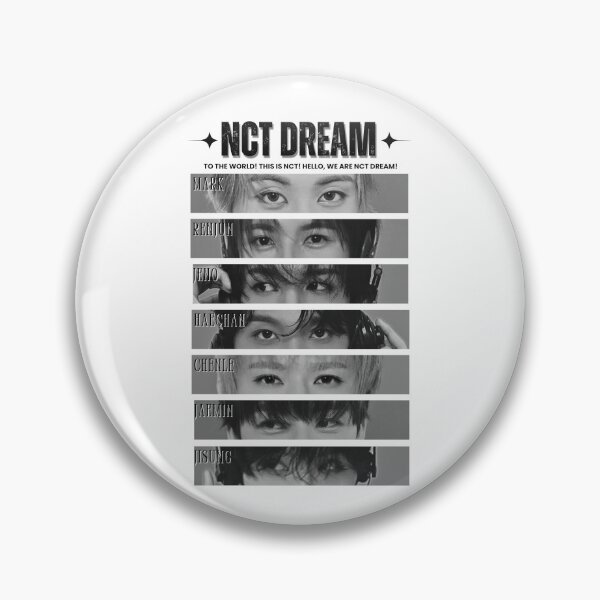 Item preview, NCT Dream Group Eye Members Retro Scrapbook Black And White Collage Design designed and sold by HELL0WBELLO.