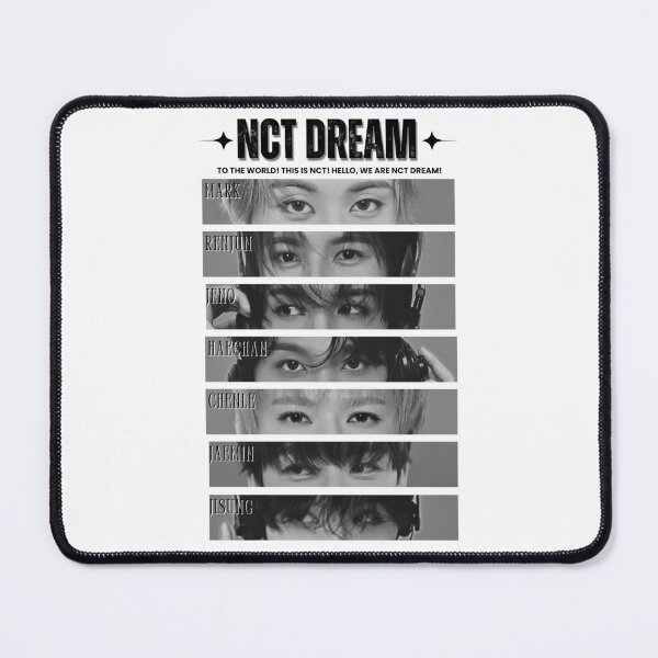 Item preview, NCT Dream Group Eye Members Retro Scrapbook Black And White Collage Design designed and sold by HELL0WBELLO.