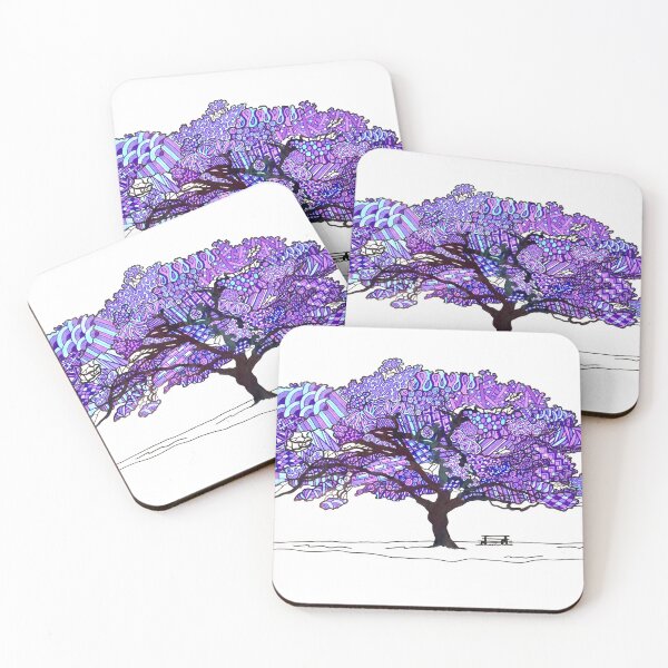 Item preview, Purple  Shweshwe Jacaranda Tree designed and sold by Nicolene From Africa.