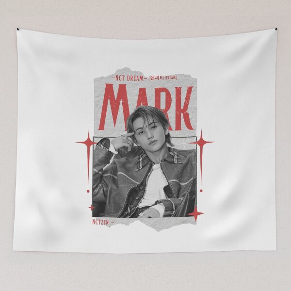 Item preview, NCT DREAM Y2K Mark Preppy Red and Black Scrapbook Collage Design designed and sold by HELL0WBELLO.