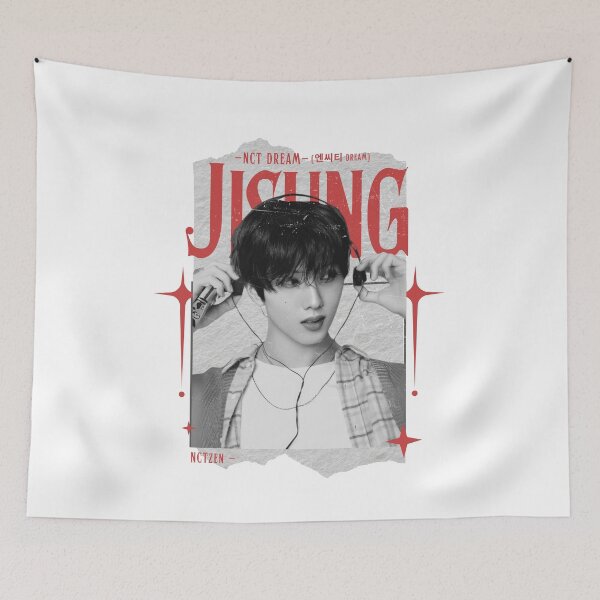 Item preview, NCT DREAM Y2K Jisung Preppy Red and Black Scrapbook Collage Design designed and sold by HELL0WBELLO.