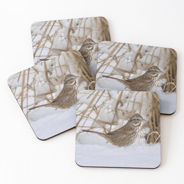 Item preview, Song sparrow in the snow designed and sold by Cblifeisgood.