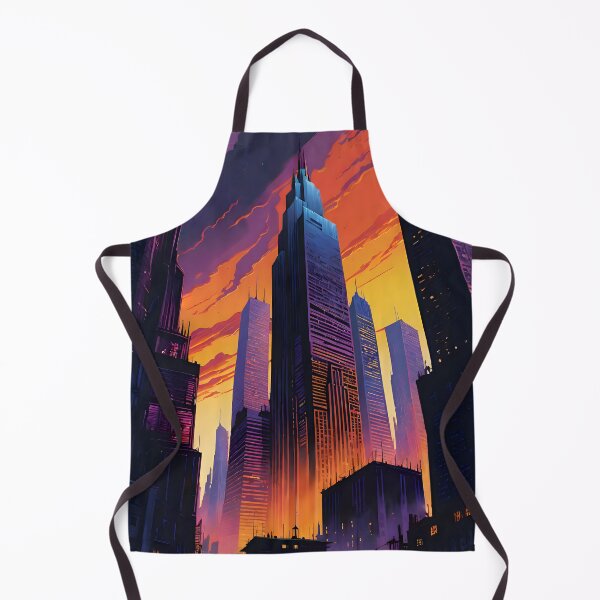 Item preview, Dystopian Twilight City - Neon Nightfall designed and sold by AbstractIdeas.
