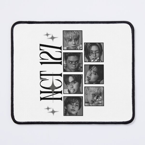 Item preview, NCT 127 Group Members Y2K Black And White Preppy Scrapbook Collage Design designed and sold by HELL0WBELLO.