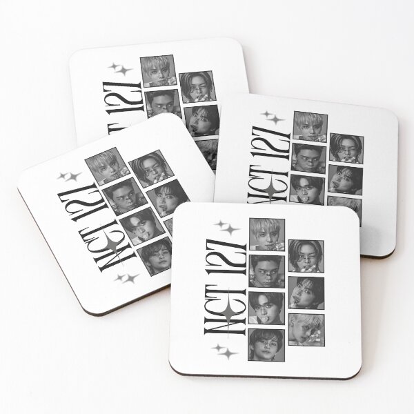 Item preview, NCT 127 Group Members Y2K Black And White Preppy Scrapbook Collage Design designed and sold by HELL0WBELLO.
