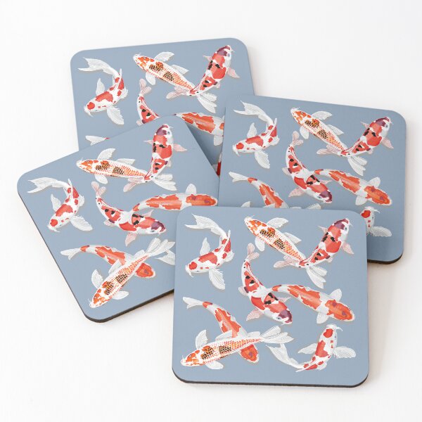 Item preview, Vibrant Orange Koi Fish Illustration | Japanese Zen Art designed and sold by Phat Dog Designs .