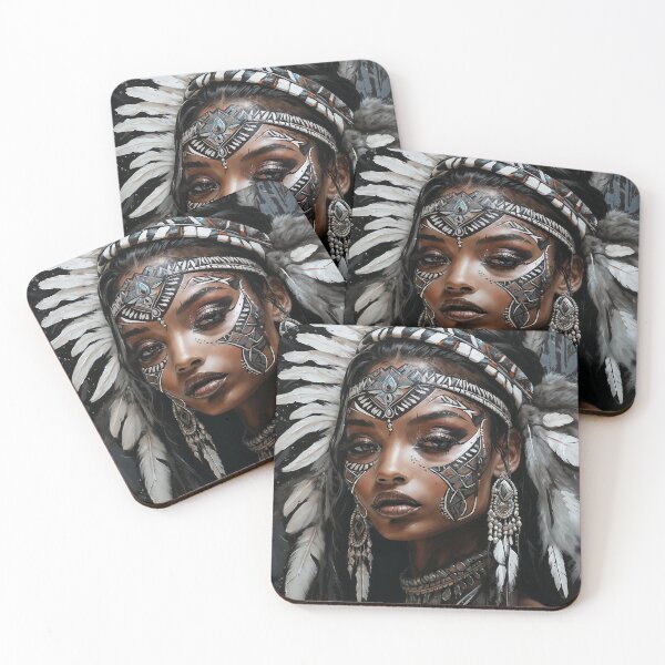 Item preview,  Warrior Queen with Ancient Tribal Symbols,  designed and sold by Shopstract.