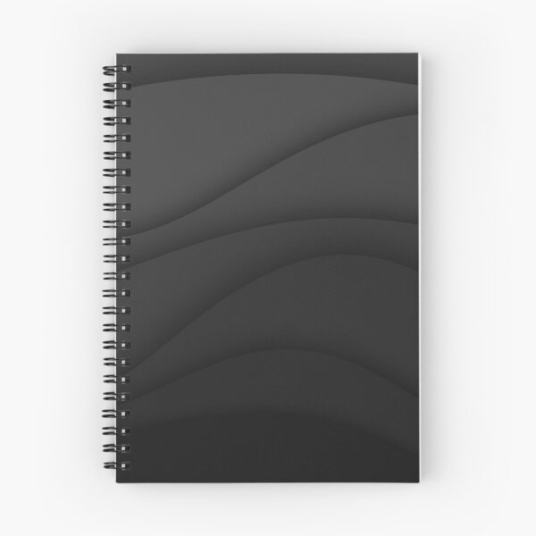 Artikelvorschau, Ein mehrschichtiges, abstraktes Design in verschiedenen Schwarztönen. Das Bild zeigt mehrere horizontale, wellenartige Bänder mit weichen, geschwungenen Kanten, die ein Gefühl von Tiefe und Dimension erzeugen. entworfen und verkauft von Nitthawan.