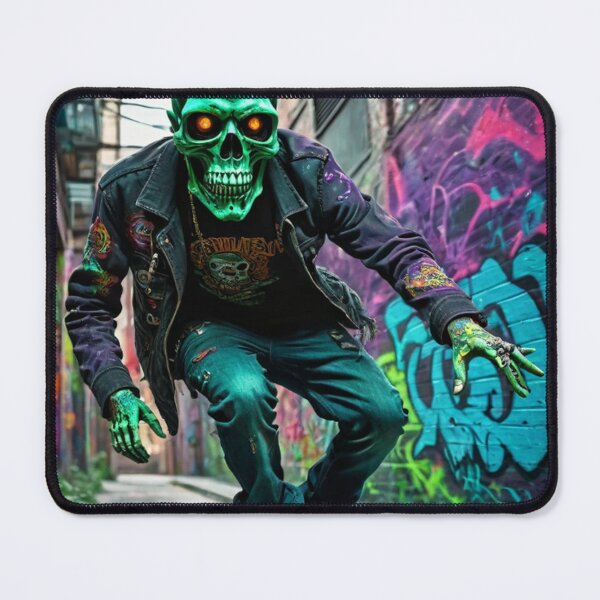 Item preview, Psychedelic Rad Zombie Skateboarder  designed and sold by TheDarkWardrobe.