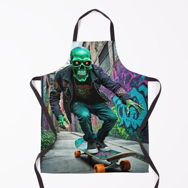 Item preview, Psychedelic Rad Zombie Skateboarder designed and sold by TheDarkWardrobe.