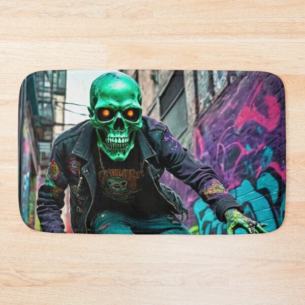 Item preview, Psychedelic Rad Zombie Skateboarder  designed and sold by TheDarkWardrobe.