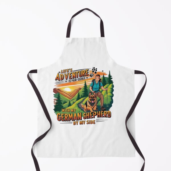 Item preview, "Life’s Adventure is Paw-ssible – German Shepherd Hiking Design" designed and sold by bannzy.