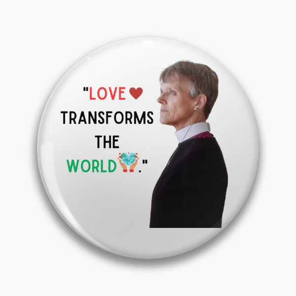 Item preview, "Love transforms the world." Mariann Budde Sticker  designed and sold by stylishnow.