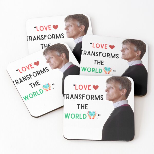 Item preview, "Love transforms the world." Mariann Budde Sticker  designed and sold by stylishnow.