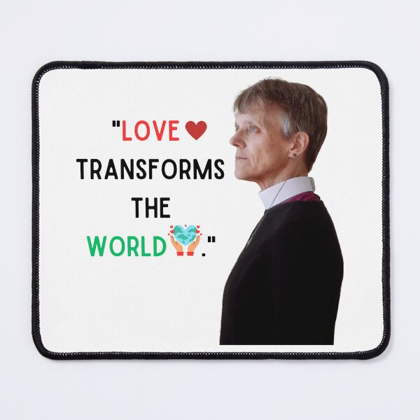 Item preview, "Love transforms the world." Mariann Budde Sticker  designed and sold by stylishnow.