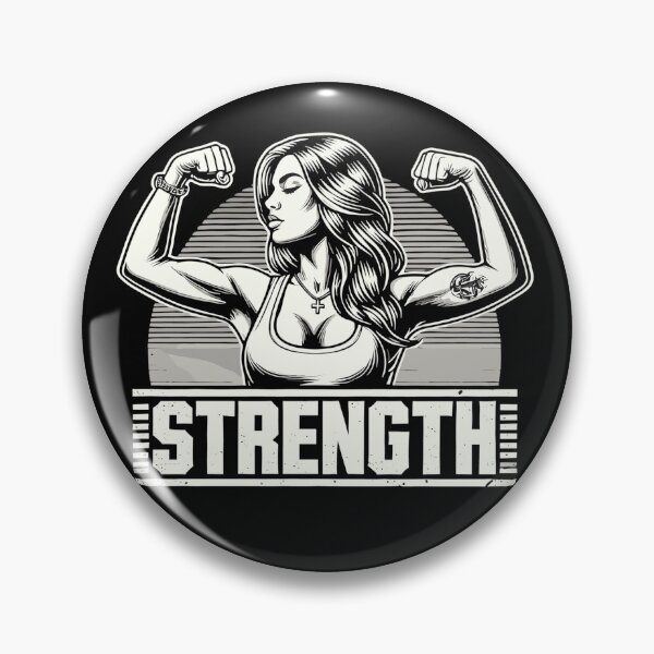 Item preview, Strength strong woman flexes muscles gift designed and sold by Pineapple-Tree.