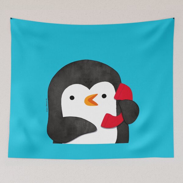 Item preview, Penguin on a Call 1 designed and sold by thepenguinsfamily.