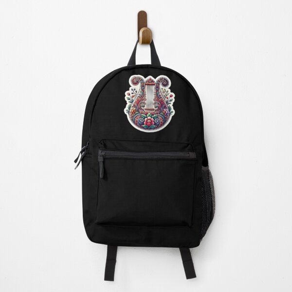 Item preview, Intricate Floral Lyre Design - Colorful and Ornate Musical Art designed and sold by Psycho-Crazy.