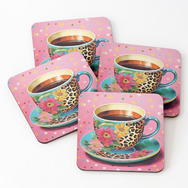 Item preview, Coffee Party on Pink designed and sold by Dancing in the Living Room.
