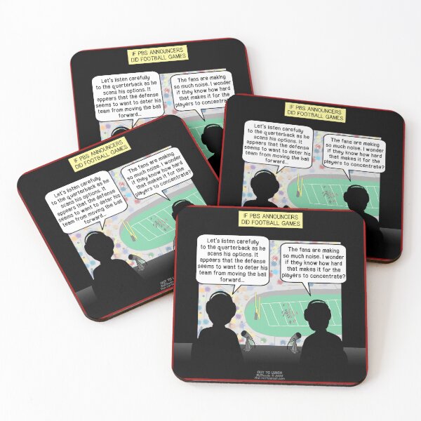 Item preview, If PBS Announcers Broadcast Football designed and sold by Out to Lunch Cartoons and More.