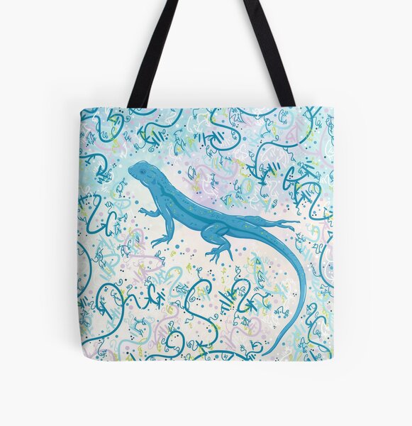 Marvelous Little Lizard All Over Print Tote Bag