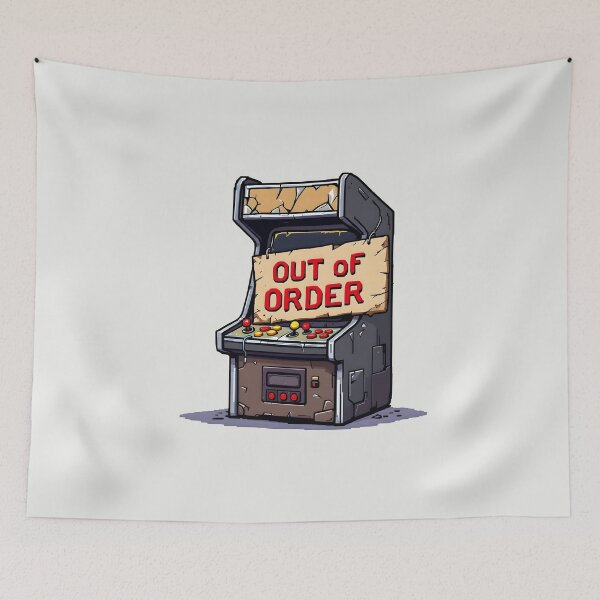 Item preview, Out Of Order: Broken Retro Arcade Machine designed and sold by Jollys-ArtShop.