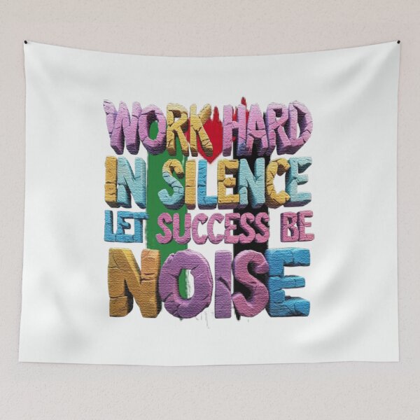 Item preview, Trabaja duro en silencio: motivación minimalista designed and sold by MyDesigneStore.