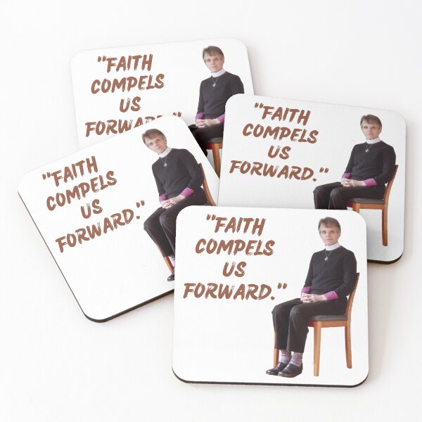 Item preview, "Faith compels us forward."  Mariann Budde Sticker  designed and sold by stylishnow.