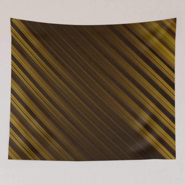 Aperçu de l'œuvre Heure d'or : art abstrait à rayures diagonales métalliques créée et vendue par Patternair.