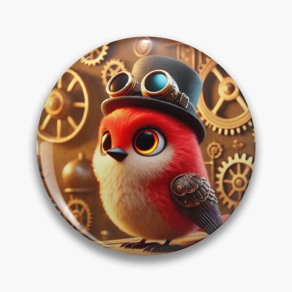 Item preview, Steampunk Vermilion Flycatcher designed and sold by Sillytoe.