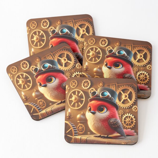 Item preview, Steampunk Vermilion Flycatcher designed and sold by Sillytoe.