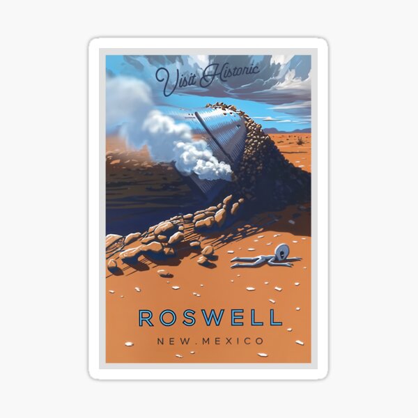 Item preview, Roswell Travel Poster designed and sold by spicoli13design.