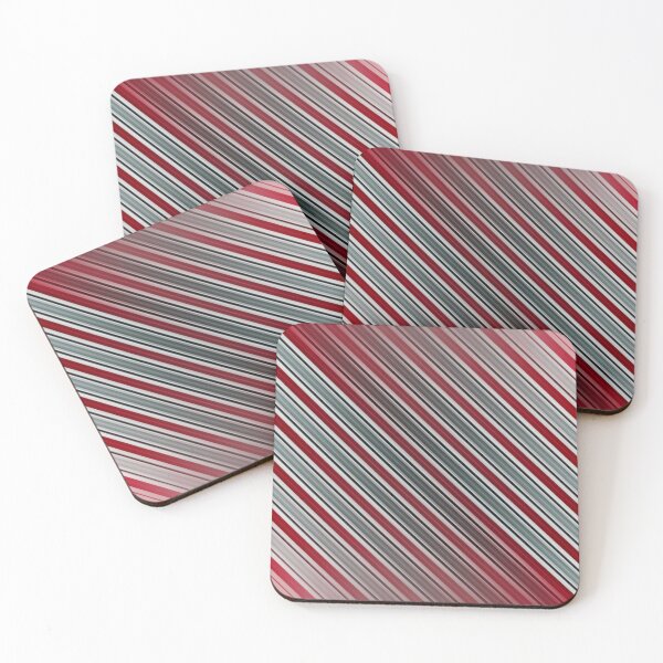 Item preview, Candy Cane Dreams: Red and Silver Diagonal Stripes designed and sold by Patternair.