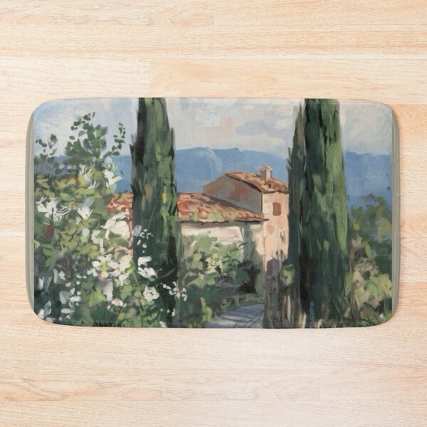Item preview, French Landscape Painting Pathway with Cypress Trees – Provence, France  designed and sold by CARRAANN.