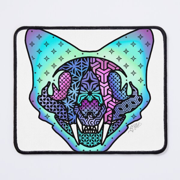 Item preview, Geometric Cat Skull- Vaporwave designed and sold by Tita Jewels.