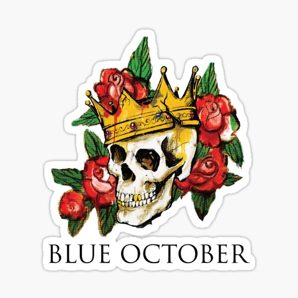 Artikel-Vorschau von Blauer Oktober - King Skull, designt und verkauft von Bandwear.com.