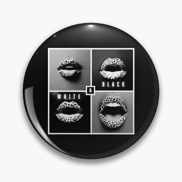 Item preview, Lips, leopard pattern, black and white designed and sold by silent-violin.