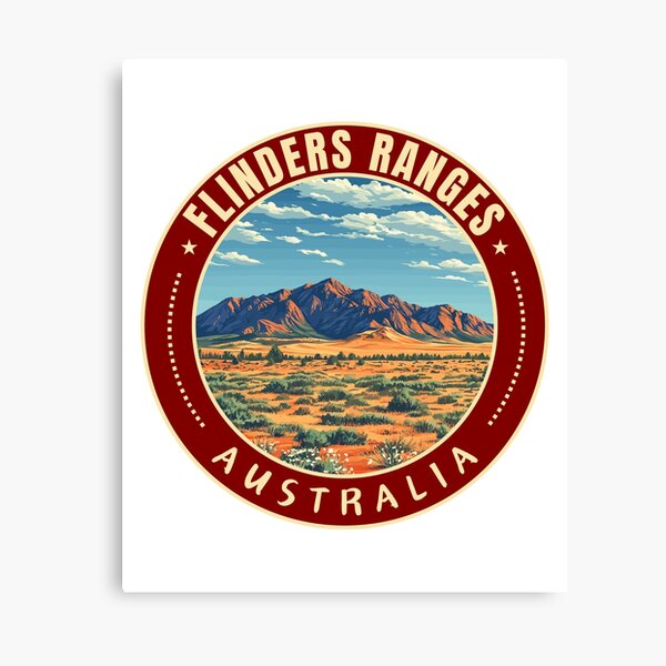 Item preview, Flinders Ranges in South Australia Retro Travel Art Emblem designed and sold by MaateoDesign.