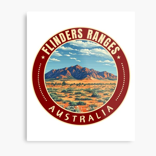 Item preview, Flinders Ranges in South Australia Retro Travel Art Emblem designed and sold by MaateoDesign.