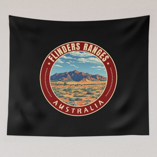 Item preview, Flinders Ranges in South Australia Retro Travel Art Emblem designed and sold by MaateoDesign.