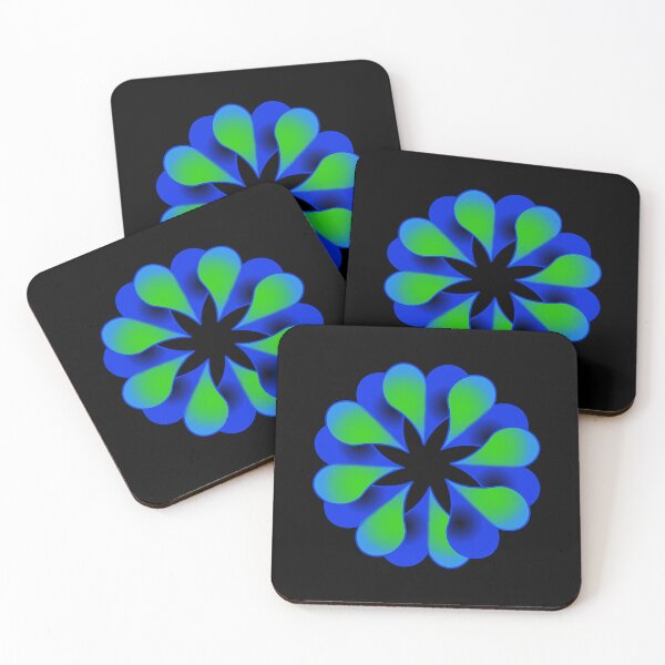 Item preview, Circle of Blue Green Hearts designed and sold by LornaHamel.