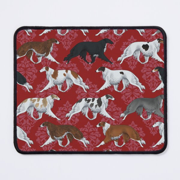 Item preview, Borzoi in Scarlet Pattern designed and sold by Spinyflowerart.