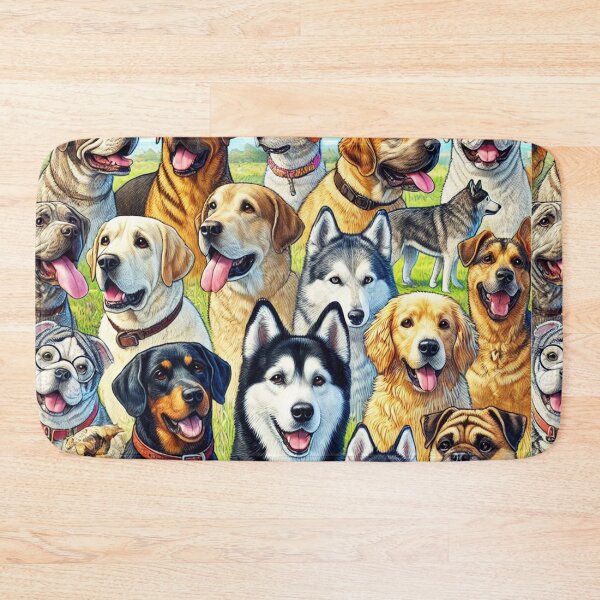 Item preview, Colorful Dog Breed Collage designed and sold by DigitalGemArt.