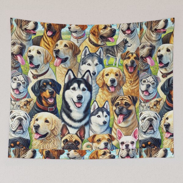 Item preview, Colorful Dog Breed Collage designed and sold by DigitalGemArt.
