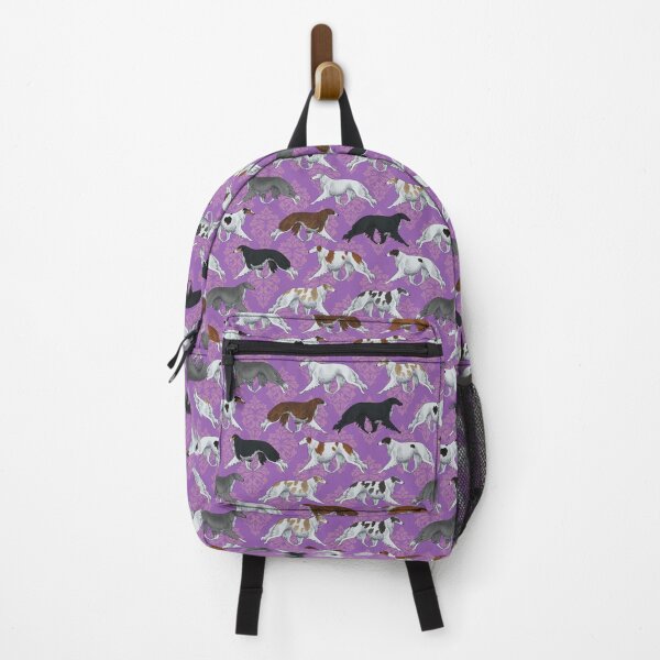 Item preview, Borzoi in Purple Pattern designed and sold by Spinyflowerart.