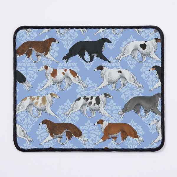 Item preview, Borzoi in Blue Pattern designed and sold by Spinyflowerart.