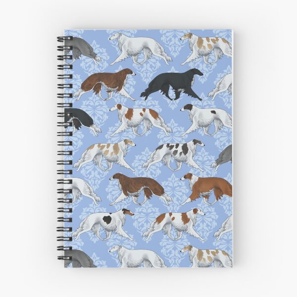 Item preview, Borzoi in Blue Pattern designed and sold by Spinyflowerart.