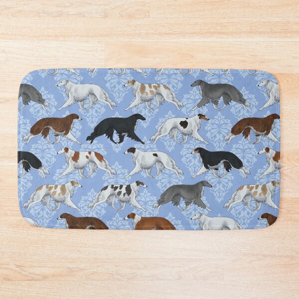 Item preview, Borzoi in Blue Pattern designed and sold by Spinyflowerart.